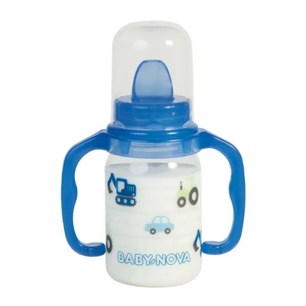 %Пляшечка Baby-Nova 46003 з малюнком і ручкою 125 мл