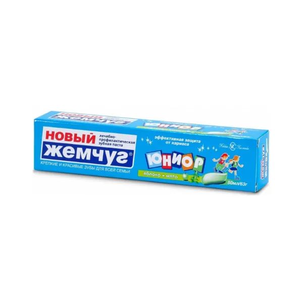 %Зубна паста Новий Жемчуг юніор яблуко і м'ята 50 мл