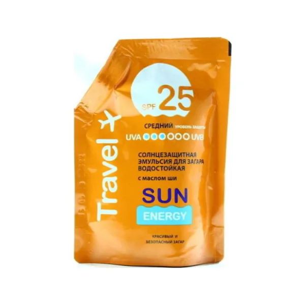 %Эмульсия для загара Sun Energy Family водостойкая SPF 25 дой-пак 400 мл