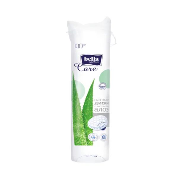 %Ватні диски Bella Coton Care з екстрактом алое №100