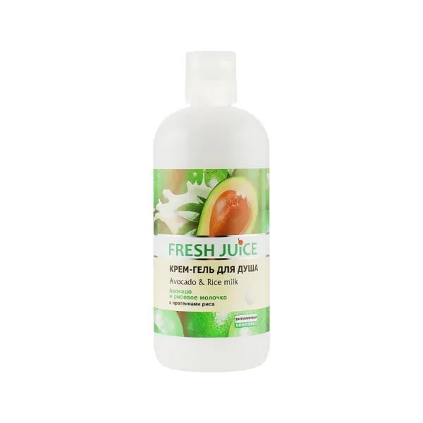 %Крем-гель для душу Fresh Juice Delicate Care Avocado & Rice Milk 500 мл