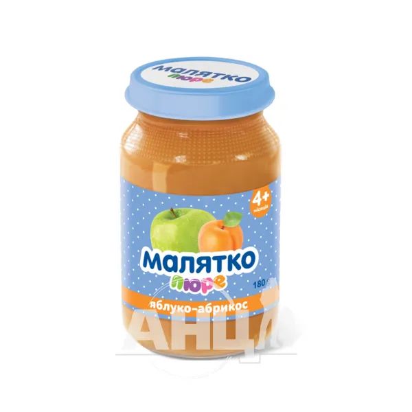 %Фруктове пюре Малятко яблуко-абрикос з цукром 180 г