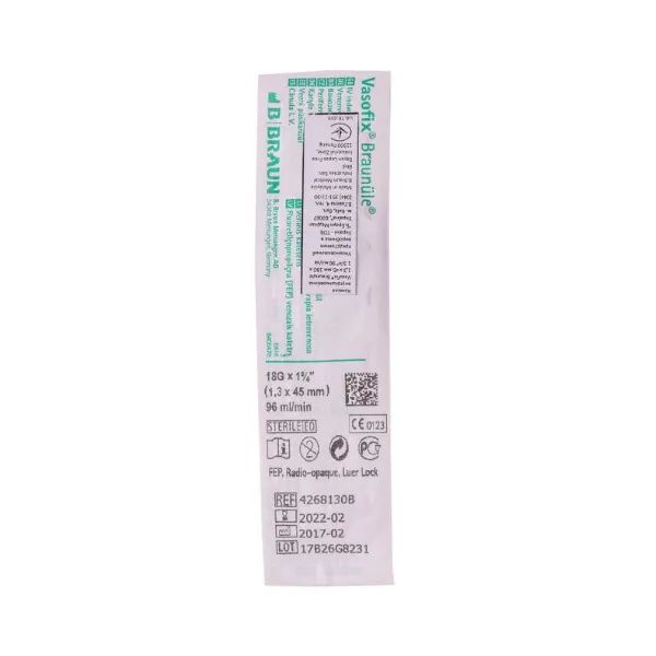 %Канюля внутривенная Braunule 18G 45 мм