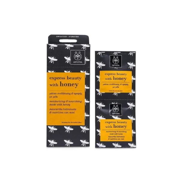 %Маска Apivita Express Beauty зволоження та живлення з медом 2х8 мл