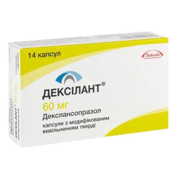 %Дексилант капсулы твердые с модифицированным высвобождением 60 мг №14