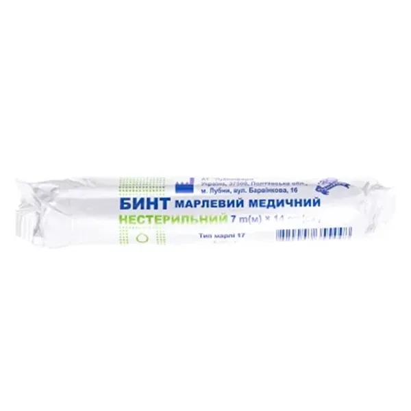 %Бинт марлевый медицинский нестерильный 7 м х 14 см