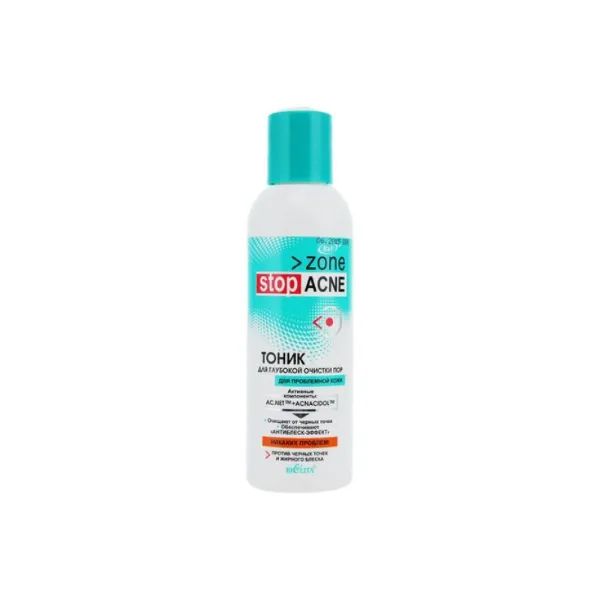 %Тонік для обличчя Bielita Zone Stop Acne для глибокого очищення пір 150 мл
