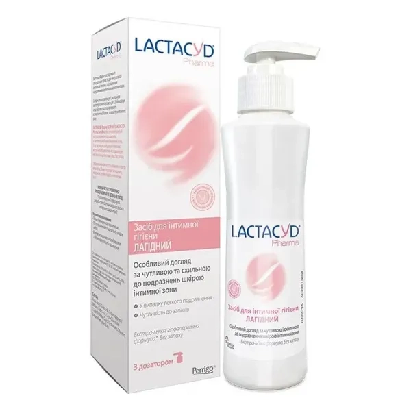 %Средство для интимной гигиены Lactacyd Pharma нежный с дозатором 250 мл