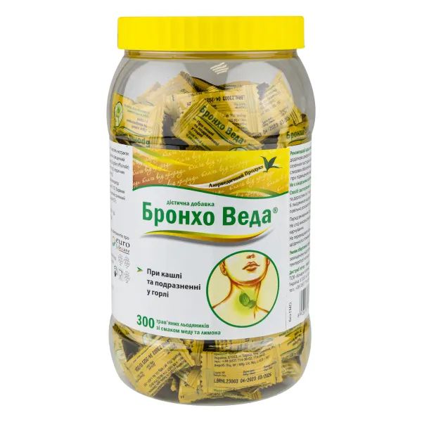 %Бронхо Веда леденцы лимон №300