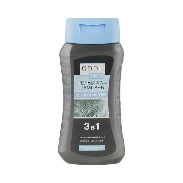 %Гель-шампунь 3 в1 Cool men Ultrasensitive 250 мл
