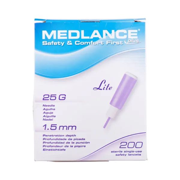 %Ланцет Medlance plus light голка 25G, глибина проколу 1,5 мм №1