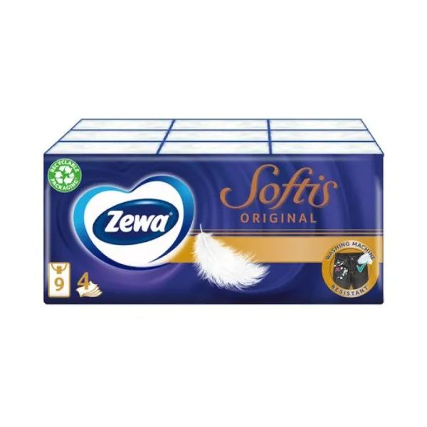 %Хусточки носові Zewa softis карман №9х5