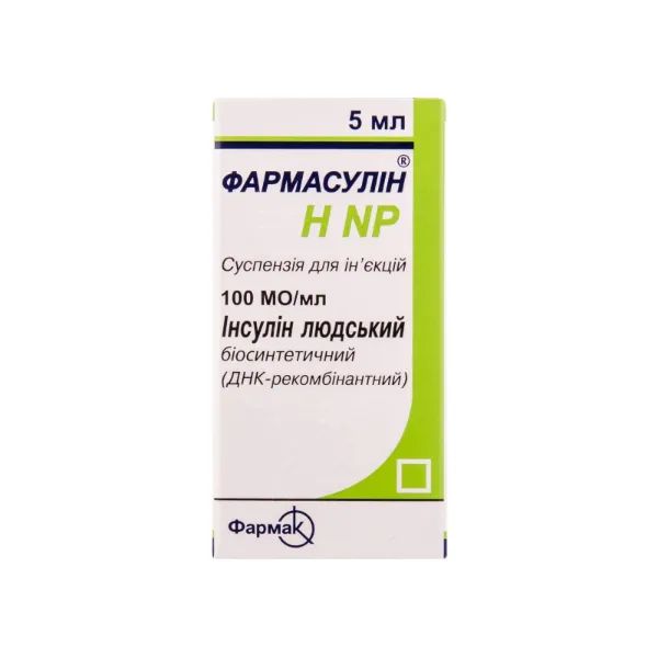 %Фармасулин H NP суспензия для инъекций 100 МЕ/мл флакон 5 мл №1