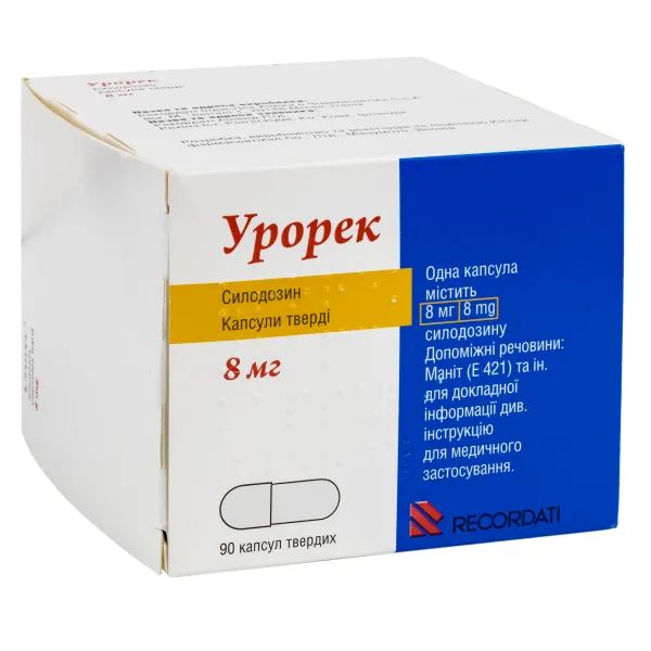%Урорек капсулы твердые 8 мг блистер №90