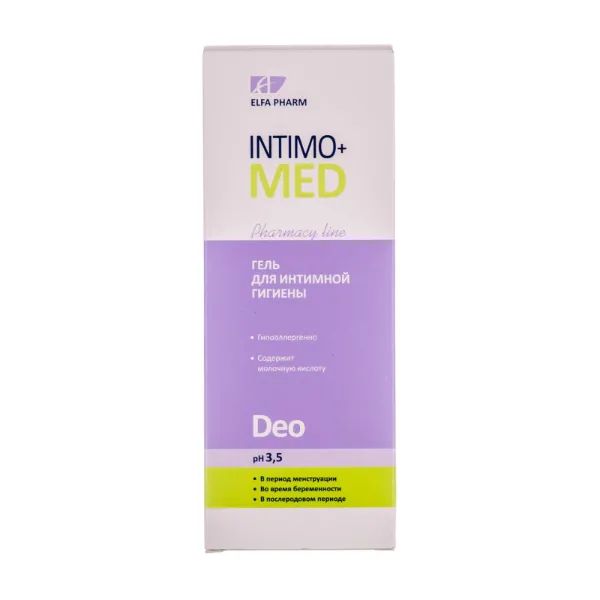 %Гель для интимной гигиены Elfa Pharm Intimo+med deo ph3,5 200 мл
