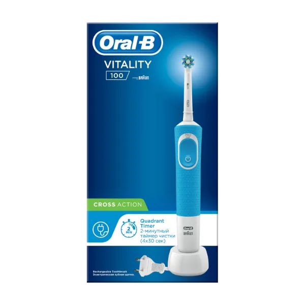 %Зубная щетка Oral-B Vitality для взрослых на батарейках