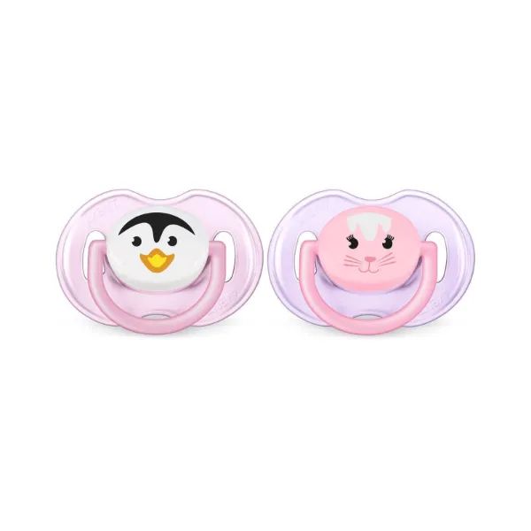 %Пустушка Philips AVENT 182/13 кролик Трумен для дівчаток 0-6 міс 2 шт