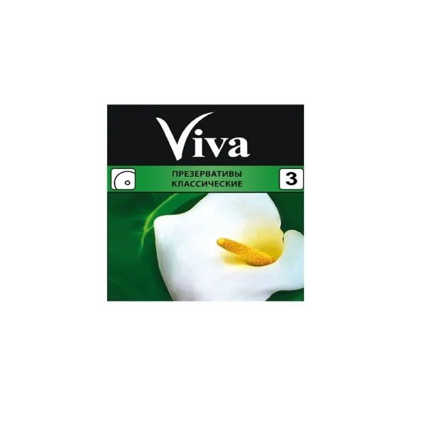 %Презервативи латексні з резервуаром і силіконовою змазкою Viva, класичні №3