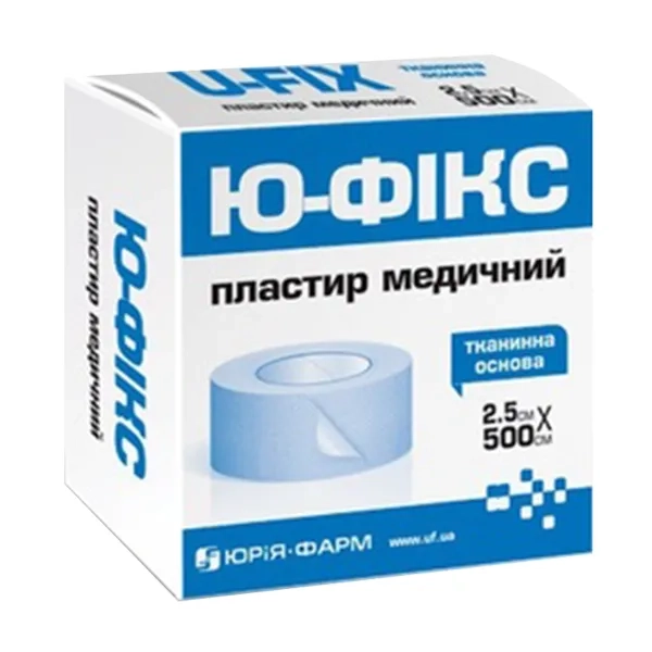 %Пластырь медицинский Ю-Фикс 2,5 см х 500 см на тканевой основе