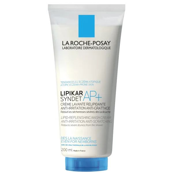 %Очищуючий крем-гель La Roche Posay Ліпікар Синдет АР+ для дуже сухої, схильної до атопії шкіри обличчя та тіла немовлят, дітей та дорослих 200 мл