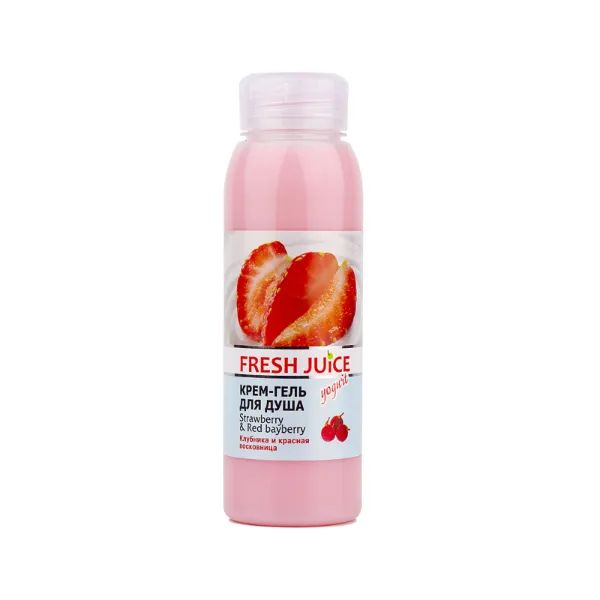 %Крем-гель для душу Fresh Juice Strawberry&Red bayberry 300 мл