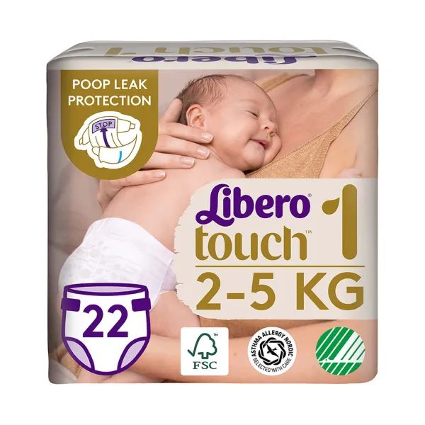 %Подгузники для детей Libero Touch 1 2-5 кг №22
