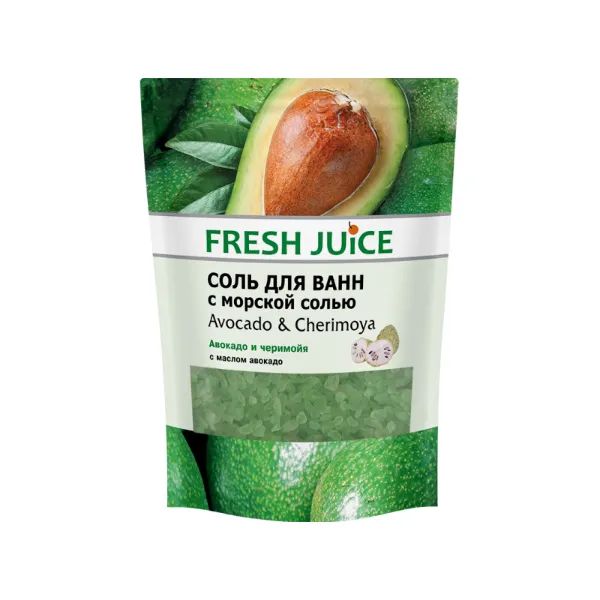 %Сіль для ванн Fresh Juice Avocado & Cherimoya дой-пак 500 г