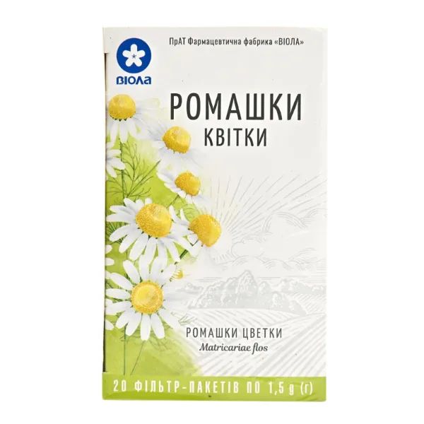 %Ромашки квітки 1,5 г фільтр-пакет пачка №20