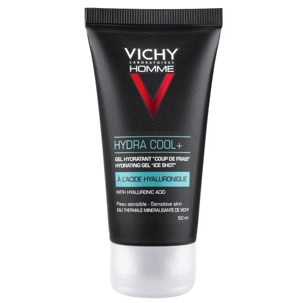 %VICHY Гідра Кул +, зволожуючий гель з охолоджуючим ефектом для обличчя та контуру очей, для чоловіків