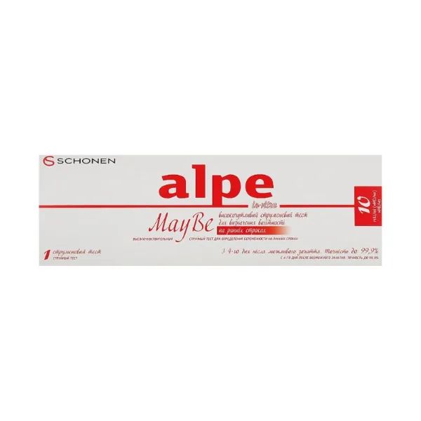 %Тест-полоска для определения беременности Alpe in-vitro на ранних сроках №1