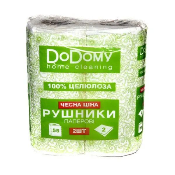 %Полотенце бумажное DoDomy 2-х слойно белое №2
