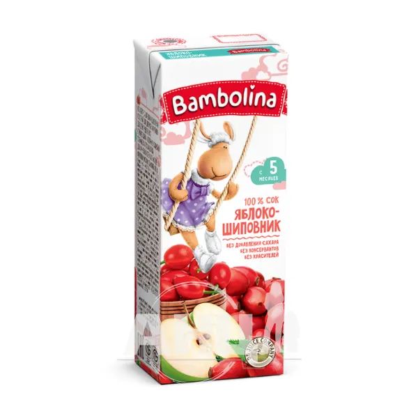 %Сок Bambolina яблоко и шиповник 200 мл