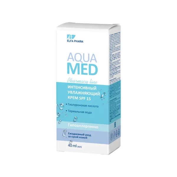 %Крем для лица Elfa Pharm Aqua Med интенсивный увлажняющий SPF15 40 мл
