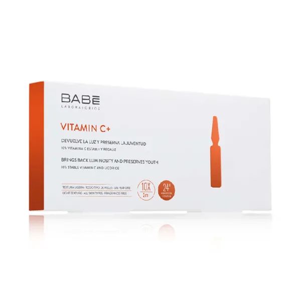 %Ампули-концетрат Babe Laboratorios Vitamin C + для депігментації з антиоксидантним ефектом 2 мл №10