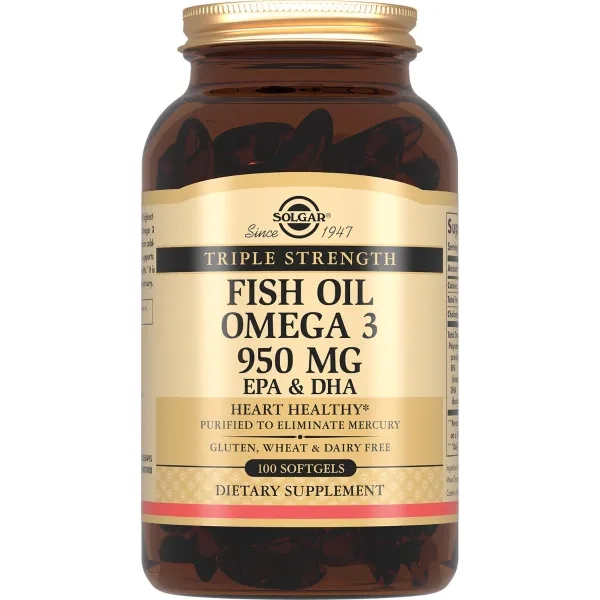 Solgar Омега-3 потрійна 950 мг ЕПК та ДГК капсули №100