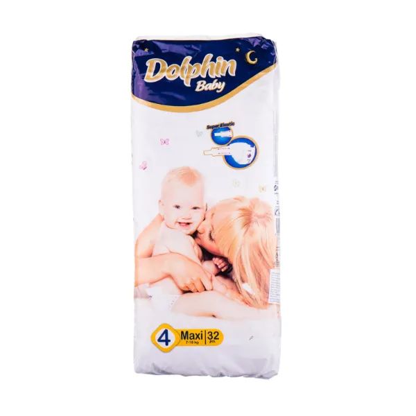 %Подгузники Dolphin Maxi 7-18 кг №32
