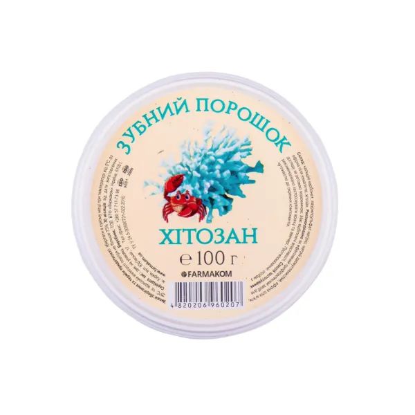 %Зубний порошок Хітозан банка 100 г