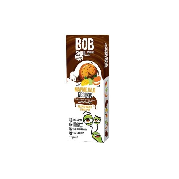 %Конфеты Bob Snail в молочном шоколаде яблоко, манго, тыква, чиа 27 г