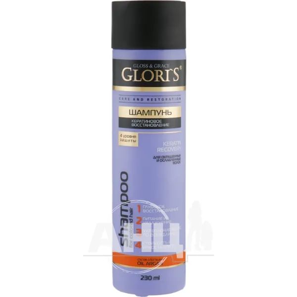%Шампунь Glori's Keratin Recovery 230мл