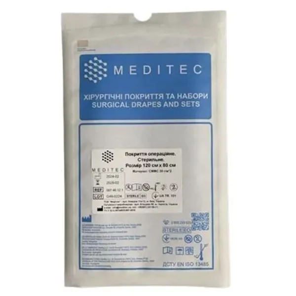 %Покриття операційне стерильне 80х120 см 35 г