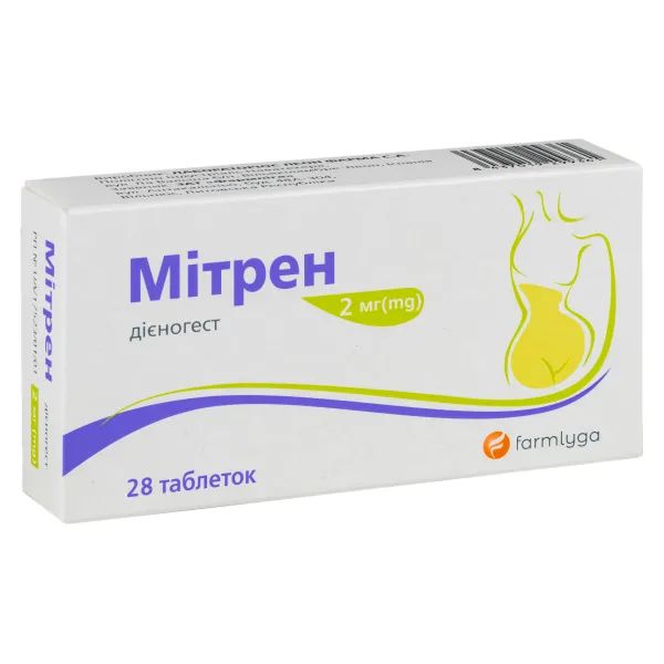 %Мітрен таблетки 2мг блістер №28