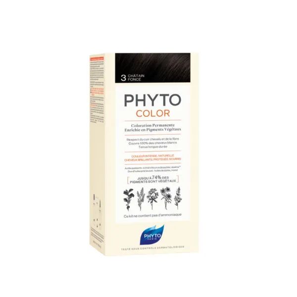 %Крем-фарба Phyto Color №3 темний шатен 100 мл