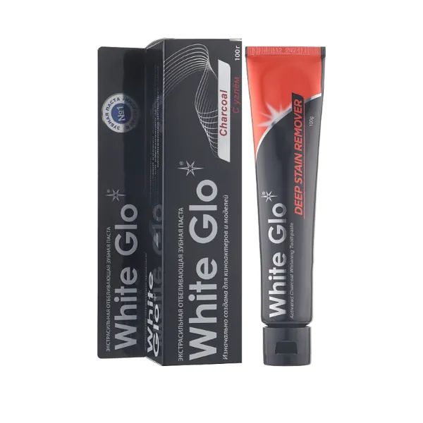 %Зубна паста White Glo відбілююча з вугіллям 100 г