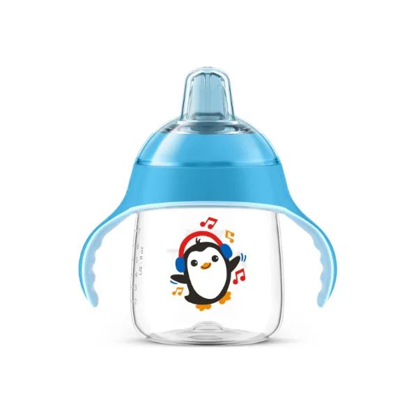 %Чашка непроливайка с ручками Philips AVENT 747/02 голубая 260 мл