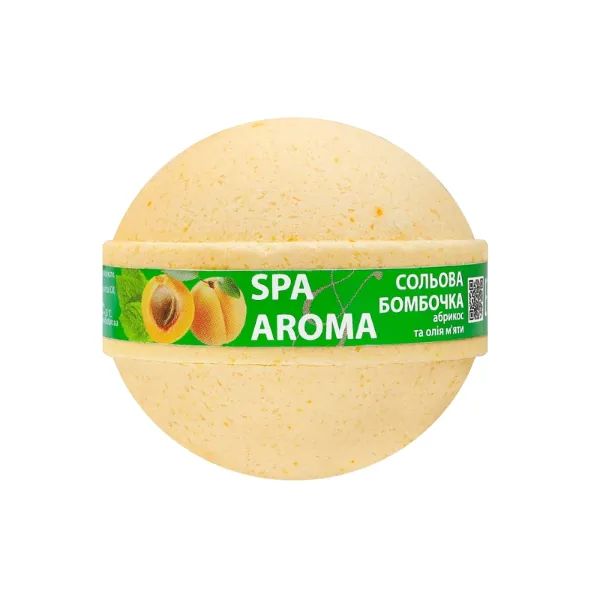 %Детская солевая бомбочка для ванн Bioton Spa Aroma абрикос мята 75 г
