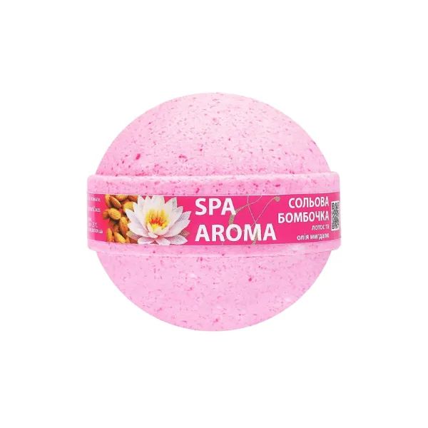 %Дитяча сольова бомбочка для ванн Bioton Spa Aroma лотос мигдаль 75 г