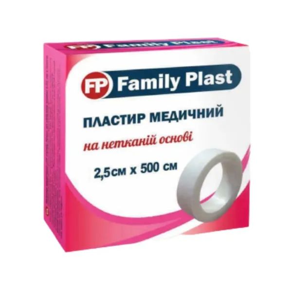 %Пластырь Family Plast на нетканой основе 2,5смх500см №1