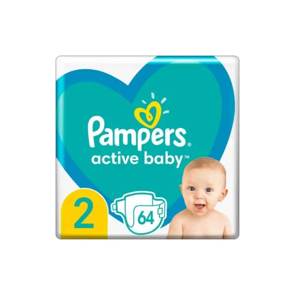 %Підгузки Pampers Active Baby 2 (4-8 кг) №64