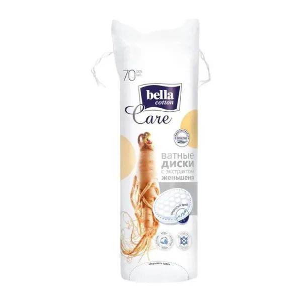 %Ватные диски Bella Cotton Care с экстрактом женьшеня №70