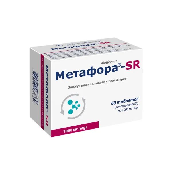 %Метафора-SR таблетки 1000 мг №60